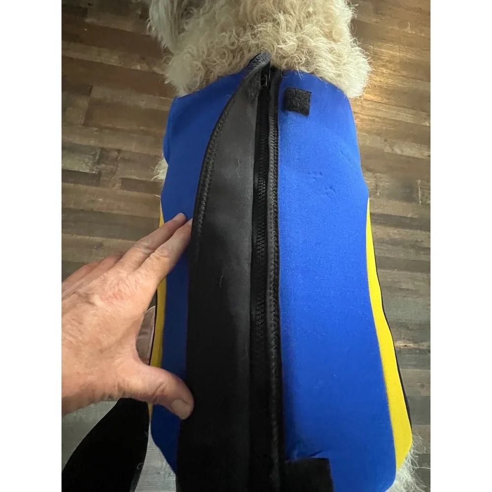 PetVest By West Marine Dog Life Vest Jacket Blue Yellow Safety Pet Gear‎ XL